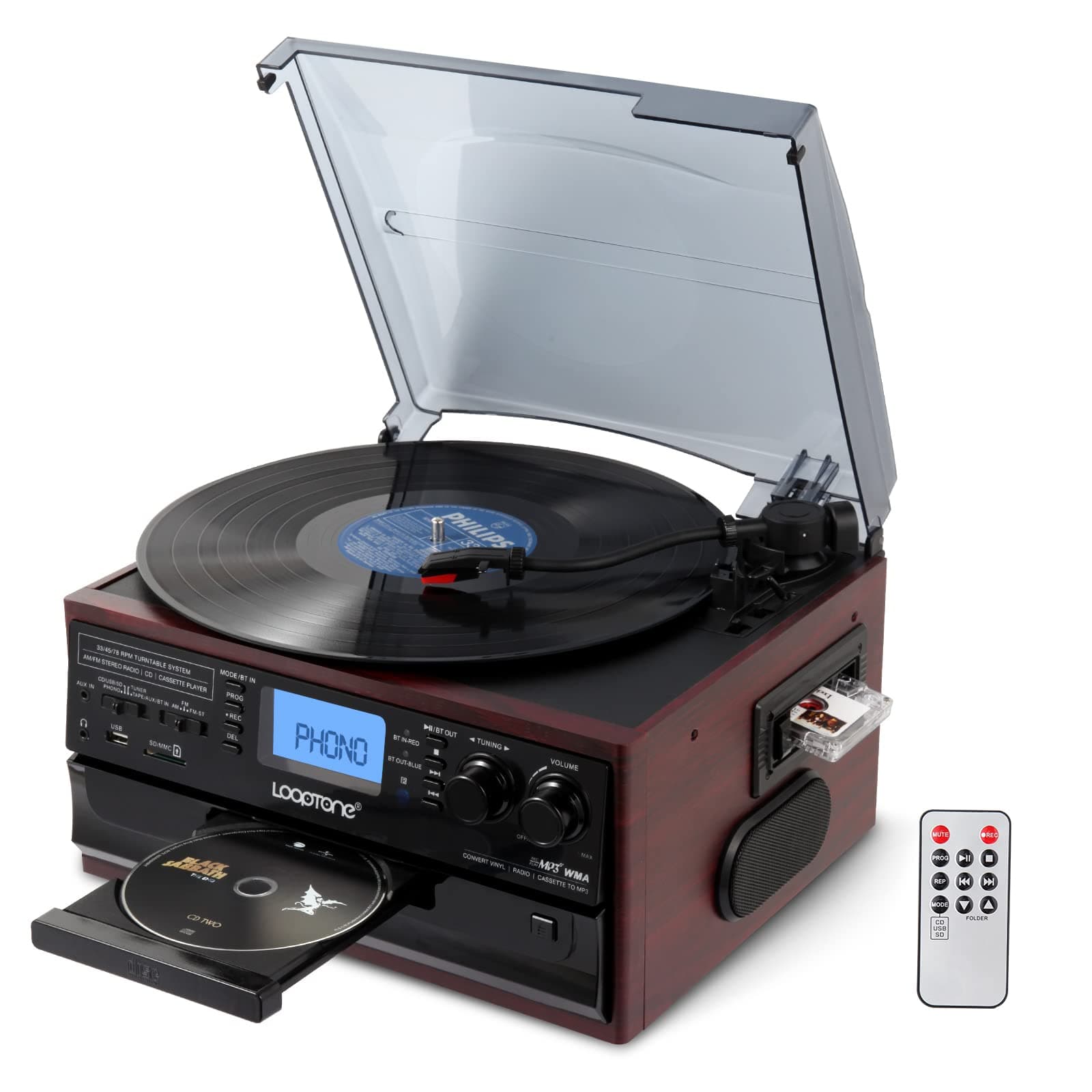 10 in 1 record player