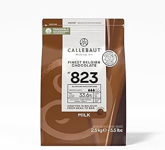 Callebaut Recipe No. 823 Finest Belgian Milk Chocolate With 33.6% Cacao, 20.8% Milk, 5.51 Pound