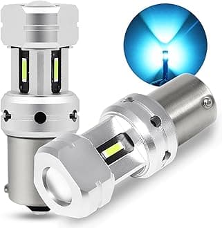 PHINLION 1156 Ice Blue LED Light Bulbs, Super Bright 12V 24V P21W 7506 BA15S 1141 LED Replacement for Car Back Up Reverse or Daytime Running Lights, Non-Polarity, Pack of 2