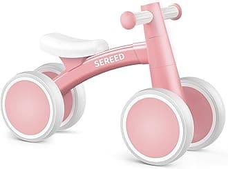 SEREED Baby Balance Bike for 1 Year Old Boys Girls 12-24 Month Toddler Balance Bike, 4 Wheels Toddler First Bike, First Birthday Gifts