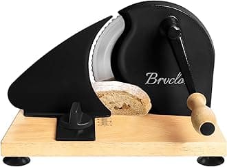 Manual Bread Slicer for Homemade Sourdough Bread, Adjustable Thickness&Evenly Slicing, Hand Crank Bread Slicer with Scale Line and Suction Cup, Serrated Blade Design, Patent