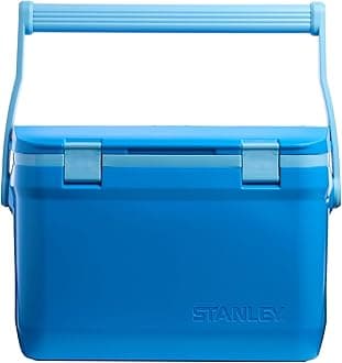 Stanley Adventure Outdoor Cooler 16 qt | Heavy Duty Outdoor Camping Cooler with Easy Carry Top Handle | 36 Hour Cooling Ice Chest for 21 Cans| BPA-Free | Azure