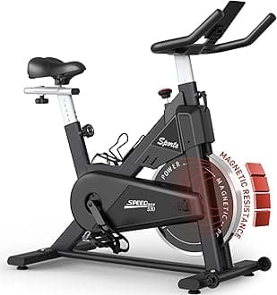 PASYOU Exercise Bike, Indoor Cycling Bike for Home, Magnetic Resistance Stationary Bike, Silent Exercise Bikes for Home,Cycle Spin Bike with LCD&Pad Holder (300LBS/330LBS/350LBS Weight Capacity)