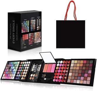 Professional Makeup Set with Full 177 Color Including Eyeshadow Palette Blush Lip Gloss Concealer, All In One Makeup Kit for Women Full Kit with Mirror and Applicators (177 Colors)