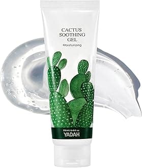 Cactus Soothing Gel (8.45fl oz) - Sunburn Relief, Calm, Cool & Soothe Irritated Skin, Face Redness. Korean Skin Care. 95% Cactus Extract, Vegan.