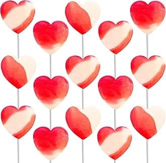 Fruidles Lollipops Mini Heart Shaped Flavored Delicious Lollipop, Individually Wrapped, 5g Lollipop (120 Lollipops, Strawberry & Cream)