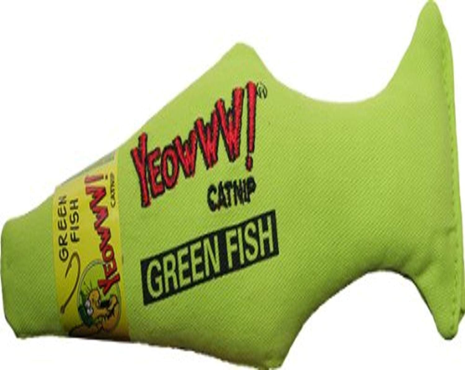 Fish Cat Toy, Green