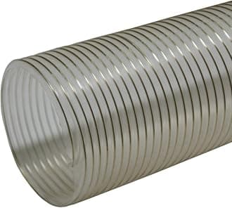 Rubber-Cal 01-202-4-12 "PVC Flexduct" General Purpose, 4"ID x 12' Fully Stretched, Clear