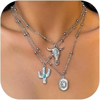 Boho Necklace for Women Choker Necklace for Women Trendy Western Bohemian Jewelry for Women Cowgirl Outfits Necklace Women Spring Dresses for Women 2024 Country Concert Rodeo Outfit for Women