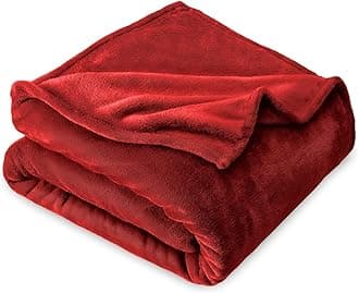 VAS COLLECTIONS Premium Plush Single Blanket | 300 GSM Lightweight Cozy Soft for Bed, Sofa, Couch, Travel & Camping| 150x220 cm or 60X86 inches | Maroon|Polyester