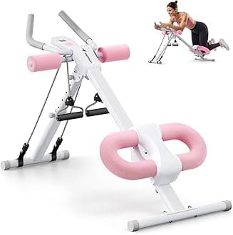Ab Machine Exercise Bench Press Gym Equipment for Home Gym,Home Gym Equipment, Adjustable Ab Trainer for Exercise & Fitness Equipment, Foldable, Knee Protection Abdominal Trainer