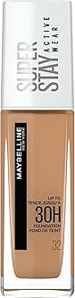Maybelline New York Foundation, Superstay Active Wear 30 Hour Long-Lasting Liquid Foundation, Lightweight Feel, Water, Sweat and Transfer Resistant, 30 ml, Shade: 01, Alabaster