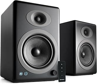 Audioengine A5+ Powered Bookshelf Speakers – 150W High-Fidelity Studio Monitors for Music, Gaming, Turntables & Home Theater