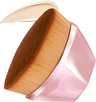 Foundation Brush, Daubigny Perfect Makeup Brush for Face Blush Liquid Powder Foundation Brush for Blending Liquid, Cream or Flawless Powder Cosmetics with Protective Case (Rose Golden)