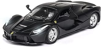 1/32 Model Car for Ferrari Race and LaFerrari Toy Car Pull Back Alloy Diecast Model Vehicles Door Can Be Open for Boys Adults Girl Gift (Black)