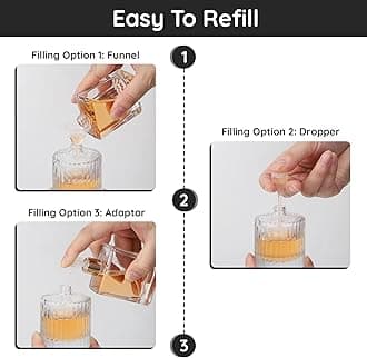 Segbeauty Vintage Perfume Bottles, 2 Packs 50ml Glass Cologne Refillable Atomizer Travel, Empty Clear Spray Bottle Essential Oil Container Sprayer for Men Women