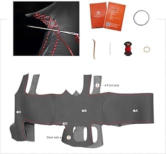 MEWANT Steering Wheel Cover for Dodge Challenger 2015-2021 / Dodge Charger 2015-2021/ Dodge Durango 2018-2021 Microfiber Leather Hand-Stitched Steering Wheel Wrap