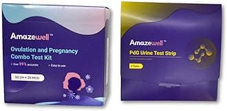Fertilty Combo Kit (5 PdG Pregnanediol Glucuronide, 50 LH Ovulation 20 HCG Pregnancy Urine Test Strip)