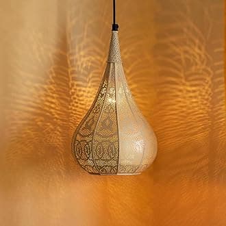 ExclusiveLane 'Moroccan Flame' Pendant Hanging Light for Living Room (13.8 Inch, Iron, Matte Finish) |Pendant Light for Ceiling Light For Living Room Hanging Light for Balcony Hanging Lamp for Bedroom