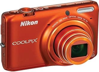 Nikon COOLPIX S6500 Wi-Fi Digital Camera with 12x Zoom (Orange)