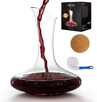 Wine Decanters, Crystal Glass Red Wine Decanter Set With Stopper and Brush,Used Aerator,Glass Carafe Accessories,Gifts(1800ml)