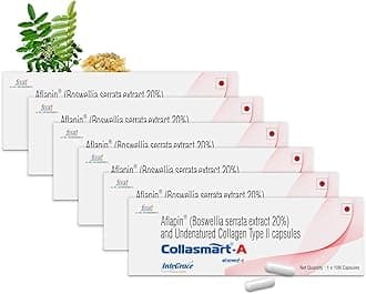 UC-II Undenatured Type 2 Collagen with Plant Extract - Aflapin (Boswellia Serrata)|60 Mini Capsules (Pack of 6), 70 grams