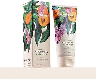 LuxaDerme Korean Exfoliating Face Wash | Deep Cleansing & Oil Control | Removes Excess Oil, Dirt & Makeup | Enriched with Apricot, Turmeric & Ginger | Face Cleanser for Glowing Skin,100ml(Pack of 1)