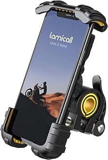 Lamicall Bike Phone Holder, Motorcycle Phone Mount - Adjustable Motorbike Phone Holder for iPhone 17 16 15 14 13 12 Pro Max Air Mini, 11 Pro Max Xs 8 X 8P 7 6S, Samsung S10 S9, Huawei, 4.7-6.8 Devices