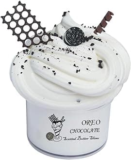 Birthday Party Fluffy Slime,Oreo Butter Slime,Non-Sticky Cotton Slime,Stress Relief Toy (210ml)