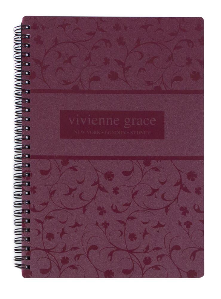 Vivienne Grace 6.5 x 9.5 inch Notebook, Assorted Colors, Color May Vary, 1 Notebook (92701)