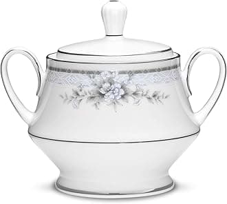Sweet Leilani Sugar Bowl with Cover, White, 10 oz