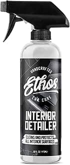 Ethos Handcrafted Car Care Interior Detailer - Easily Cleans and Protects All Interior Surfaces | Non Greasy Satin Finish With UV Protection and Odor Neutralizing Agents for Interior | Coconut Scented