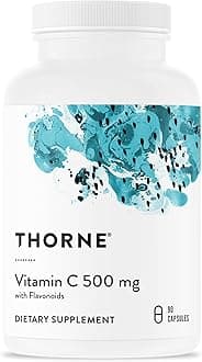 Thorne Vitamin C with Flavonoids - Blend of Vitamin C and Citrus Bioflavonoids - Support Immune System and Collagen Production - 90 Capsules