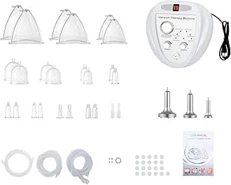 Vacuum Therapy Machine, Professional Vacuum Cupping Machine with 30 Cups & 3 Hose for Salon SPA, Body, Back Massage Care, 6 Adjustable Modes, Max Suction 70cmHg