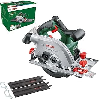 Cordless Circular Saw UniversalCirc 18V-53 (Precise Sawing in Any Wooden Material; Max. Cutting Depth 53 mm; 2-Piece Guide Rail Set; 18 Volt System; Without Battery) – Amazon Edition