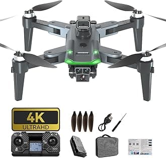 Drone with Camera 4k HD FPV Foldable Drone for Beginners, Quadcopter with Voice Gesture Control, One Key Take Off/Land, Optical Flow Positioning, 360° Flip, Waypoint Fly