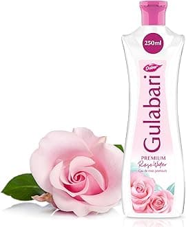 Dabur Gulabari Rose Water - Rose Water for All Skin Types - Rosewater Mist Toner - Hydrating Toner - Rose Water Face Spray - Alcohol Free Toner for Face - Cleanses, Hydrates, and Moisturizes - 250ml