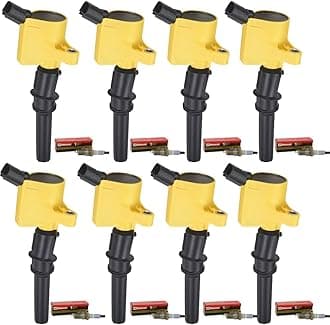 Ignition Coil 8 Pack Spark Plug Replacement For Ford F-150 F-250 F-350 4.6L 5.4L V8 CROWN VICTORIA EXPEDITION MUSTANG LINCOLN MERCURY & DG508 DG457 DG472 DG491 SP479 SP493
