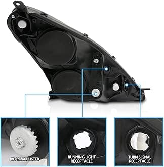 AmeriLite Headlights Black for Toyota Celica - Passenger and Driver Side