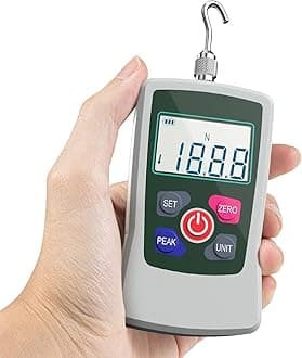 LABART Digital Push Pull Gauge/Force Gauge, Digital Force Gauge Portable Push Pull Gauge Meter with Units N/LB/Kg/Oz, Carrying Case, LCD Backlit Display