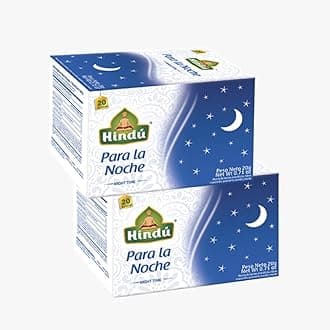 Hindu NIGHTTIME Wellness Tea (40 Bags) Unwind Sleep Supporting - Herb Louisa, Camomile, Linden, Lemon balm & Mint - Té para dormir con TILO - Imported from Colombia