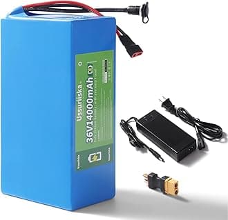 36V Battery 14Ah 36Volt 14Ah Ebike Battery 36V Lithium Battery 14Ah Electric Bike Battery with 2A Charger, T-Plug to XT60 Connector and BMS for 250-750W Electric Bicycles Motor and Scooter