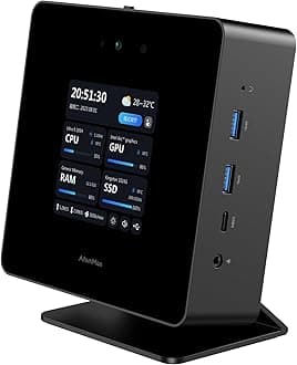 Mini Pc X7 Ti Barebone with Intel core Ultra 9 185H Processor,16 Cores/22 Threads,1080P Camera/RJ45 5Gbps x 2/Wi-Fi 7/Bluetooth 5.4/HDMI 2.1 FRL/DP 2.0/USB4 x 2,4 x USB A,OCulink 4X