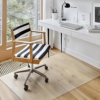 Azadx Office Chair Mat for Hard Floors 36 X 48, Clear PVC Hardwood Floor Mat, Durable Plastic Floor Protector for Home and Office use (36" X 48" Rectangle)
