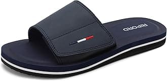 Mens Adjustable Slides Sandals Slip On Sandals Comfortable Athletic Anti-Slip Slides