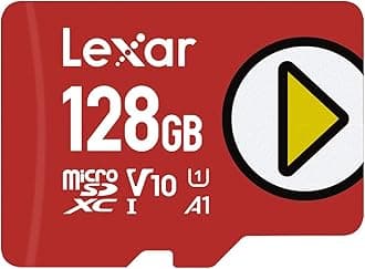 Lexar 128GB PLAY micro SD Card, UHS-I, C10, U1, V10, A1, Full HD, 4K, Up To 160/50 MB/s microSDXC Memory Card, Expanded Storage for Nintendo-Switch 1, Gaming, Smartphones, Tablets (LMSPLAY128G-BNNNU)