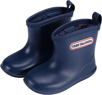Toddler Rain Boots Baby Kids Easy-on Rain shoes Children Waterproof Shoes for Boys Girls(1-6 Years)