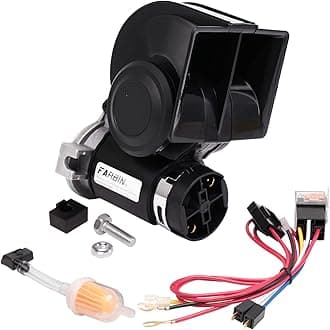 Train Horn for Truck 12v 150db Loud Car Horn Snail Air Horn with Air Pump for truck car boat van lorry SUV RV motorcycle off road