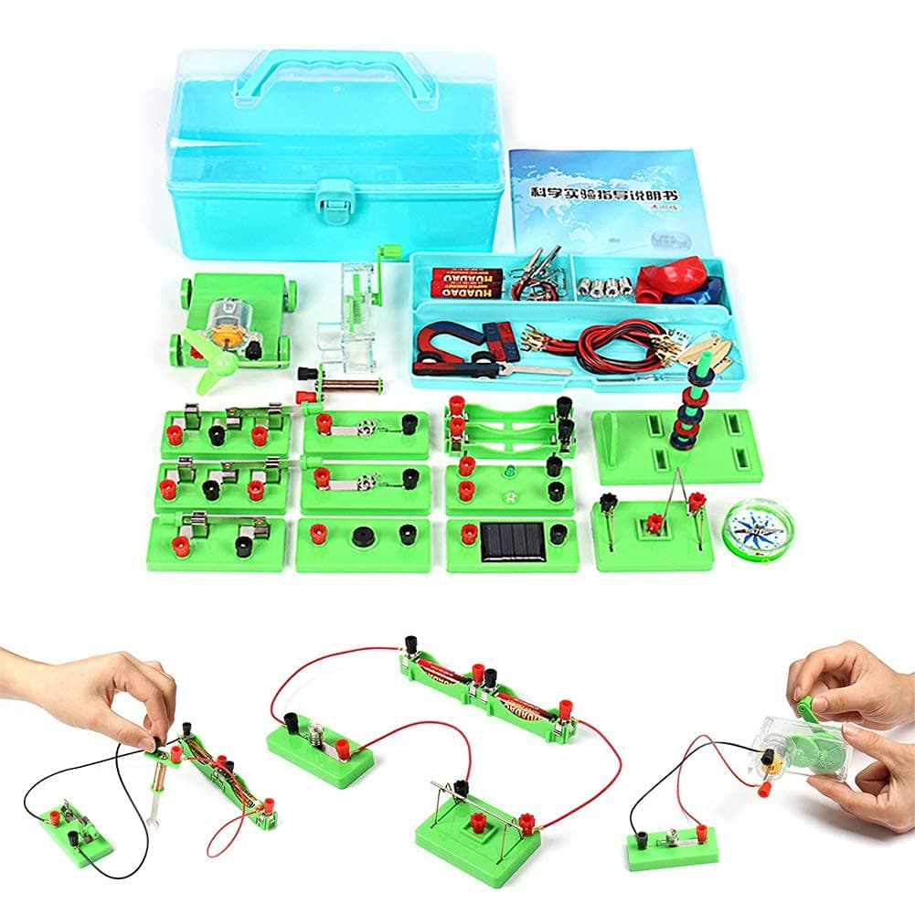 Electricity Circuits Set STEM Physics Science Lab Basic Circuit Learning Starter Kit Electricity and Magnetism Experiment for School Students Electromagnetism Elementary Electronics