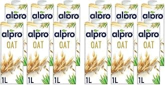 Alpro Oat Drink, 100% Plant-Based, Lactose & Dairy Free - 1L (6x1L) (Pack of 2)
